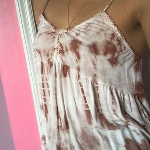 Boho tie dye baby doll top